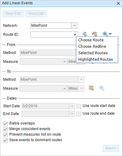 Route ID options